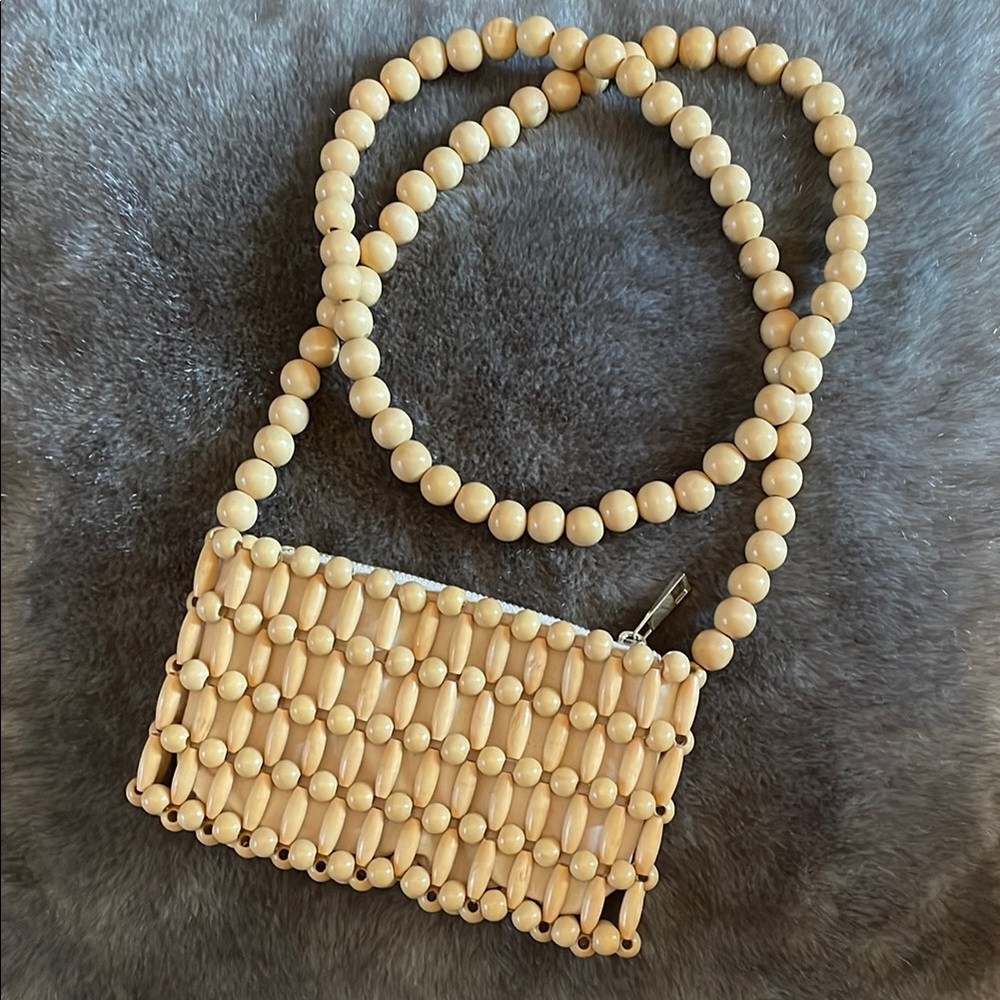 Beaded Tan Women's Bag